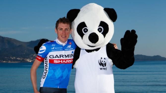 Dan Martin with a WWF panda