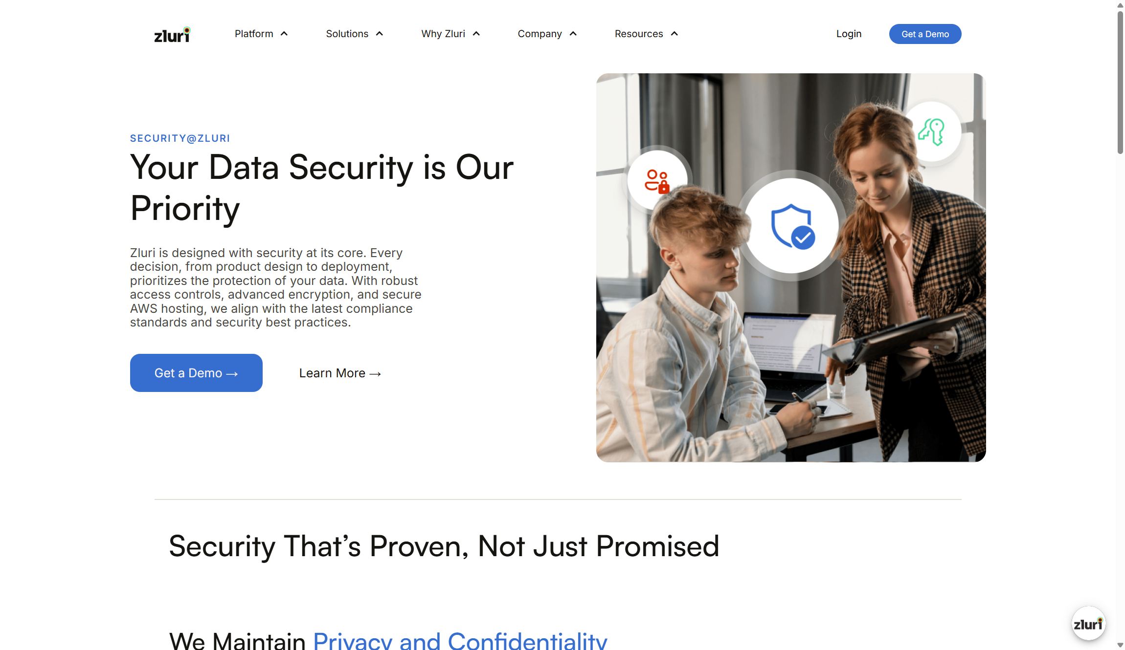 Zluri trust and security
