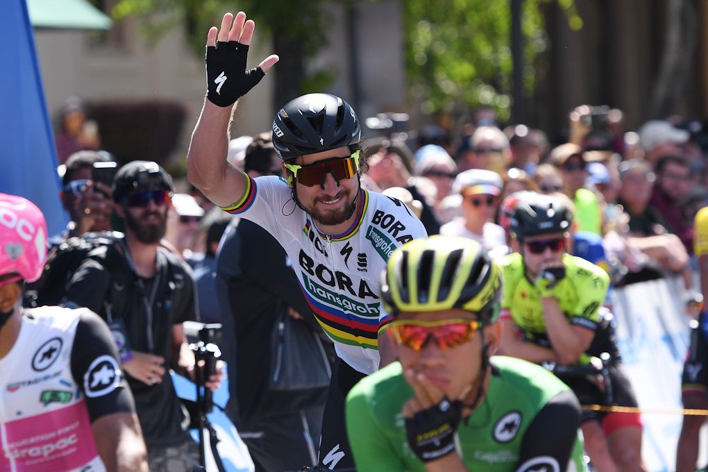 'King of California' Peter Sagan greets the crowd in Sacramento
