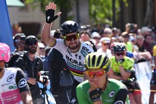 'King of California' Peter Sagan greets the crowd in Sacramento