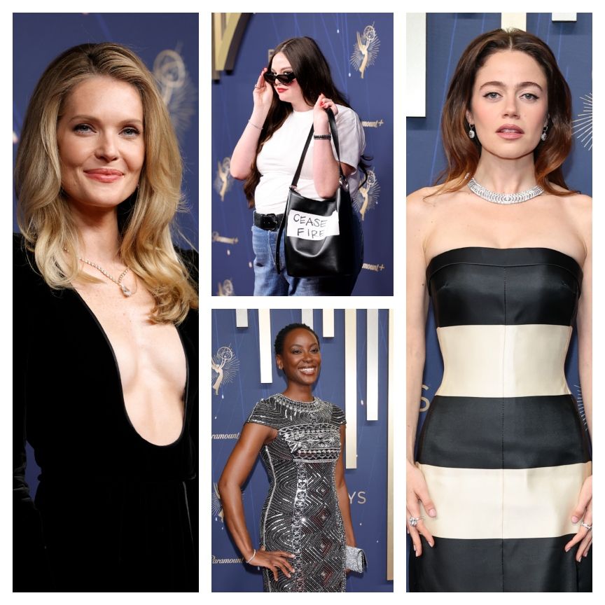 collage of 4 women in gowns