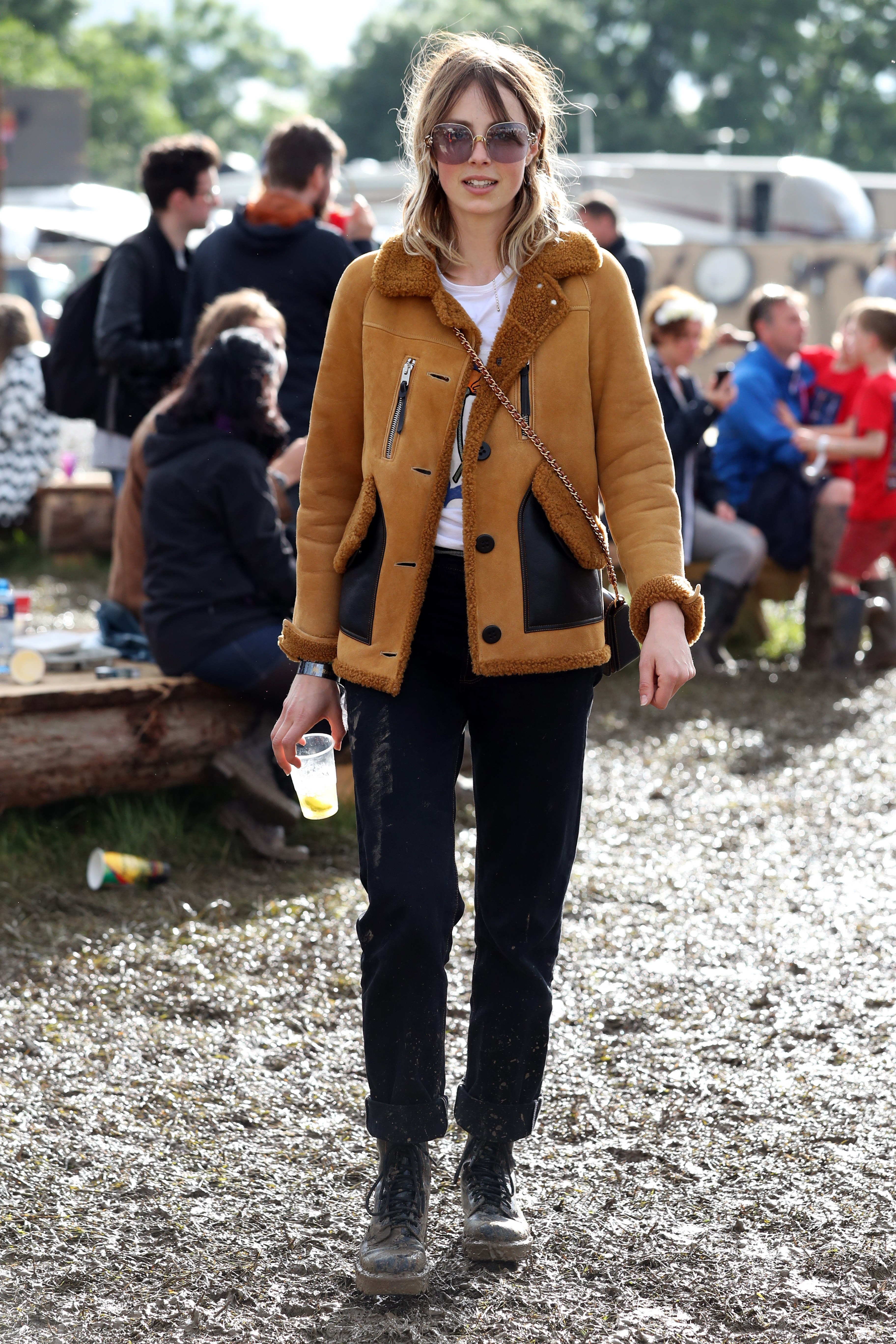 Edie Campbell at Glastonbury, 2016