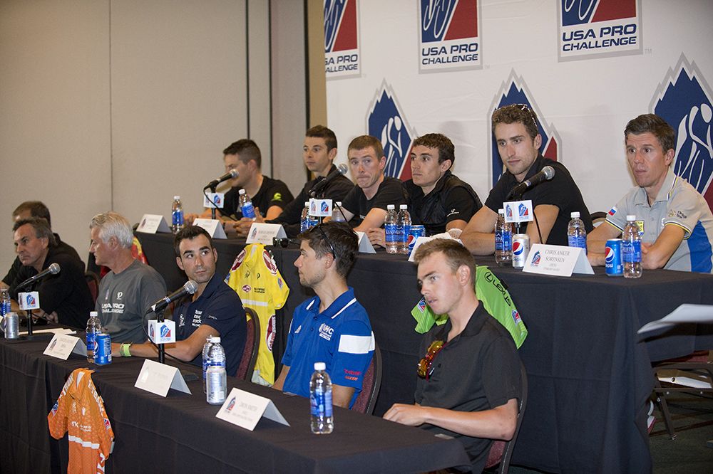 A lull in the questions for the riders