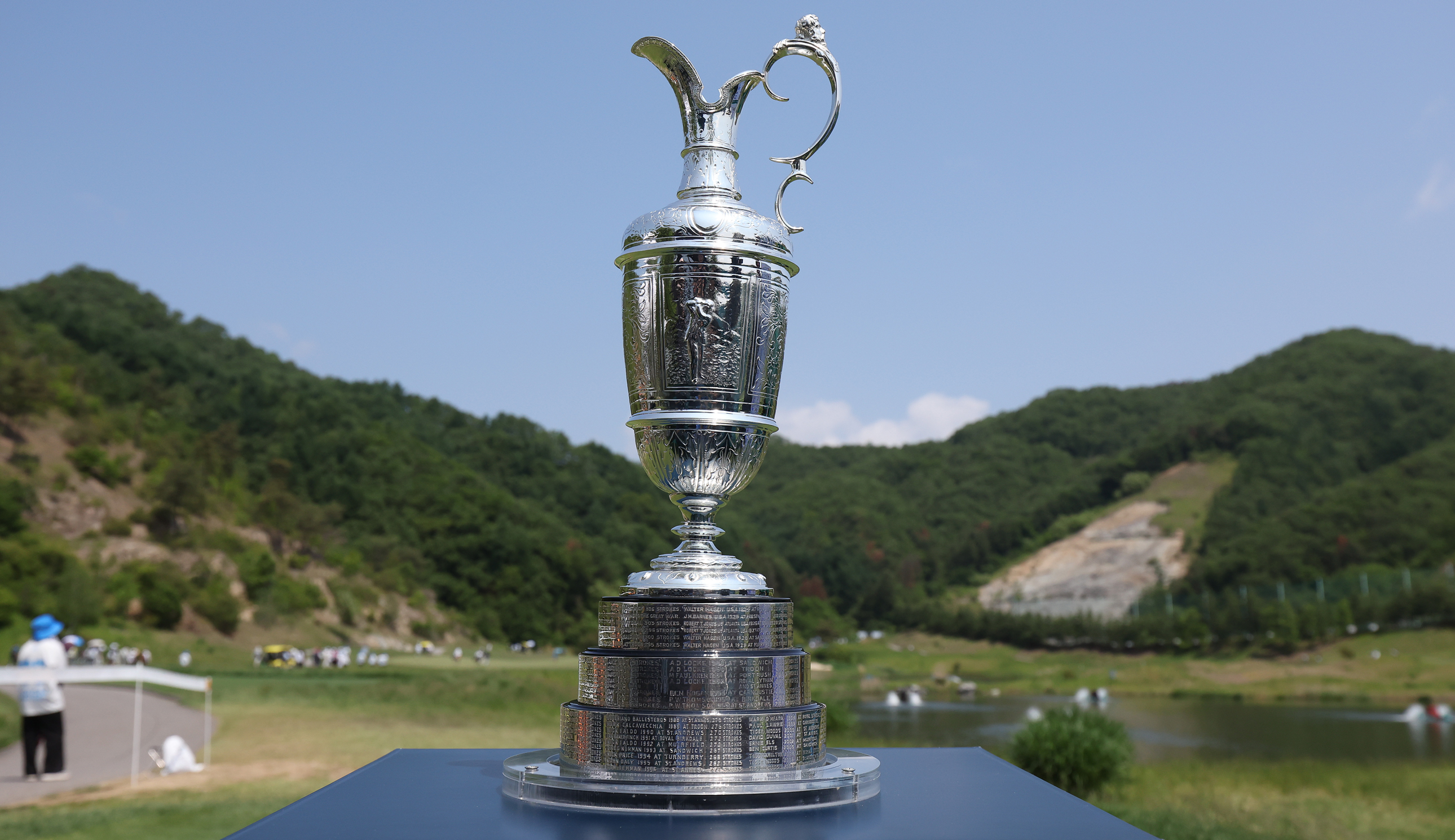 The Claret Jug on a box