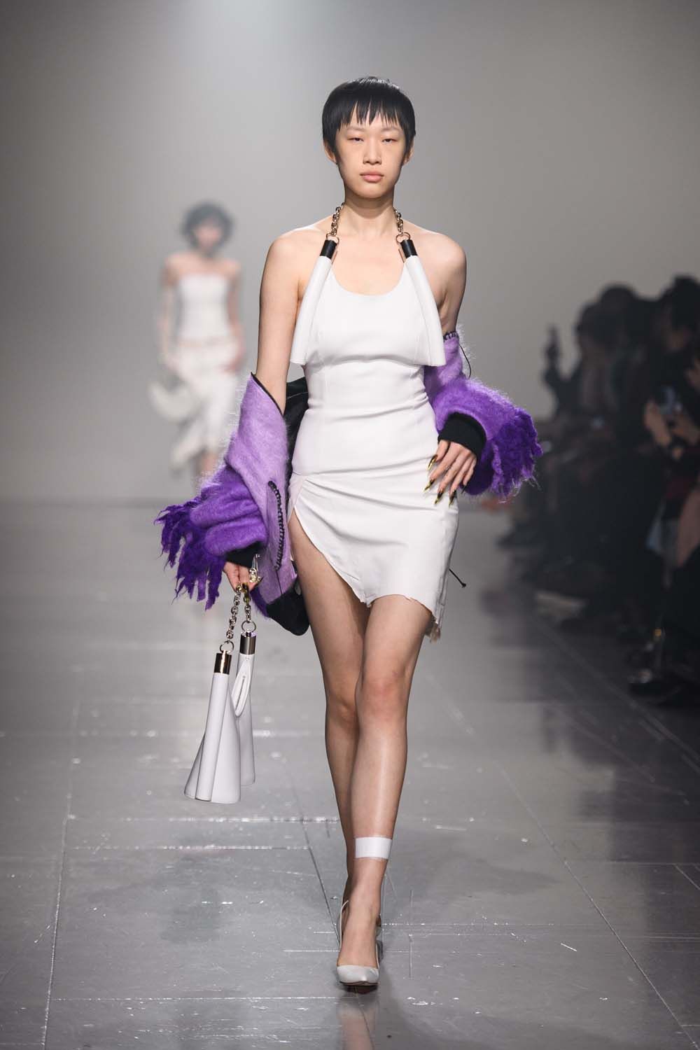 on the runway at London Fashion Week AW23
