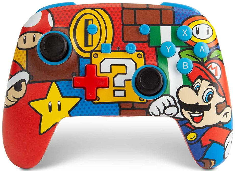 Powera Enhanced Wireless Controller Nintendo Switch Mario Pop Red