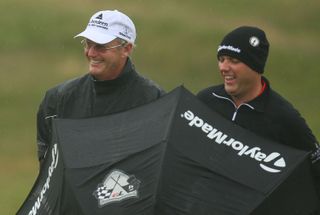 Our most obvious candidate, Graeme Storm, sharing a joke with Sandy Lyle during the 2008 Open