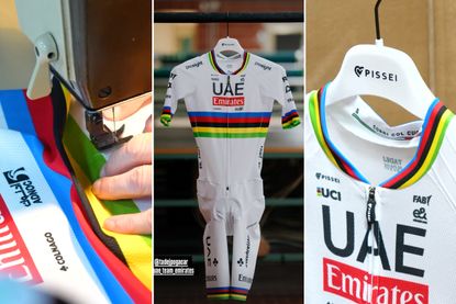 Tadej Pogačar&#039;s rainbow jersey