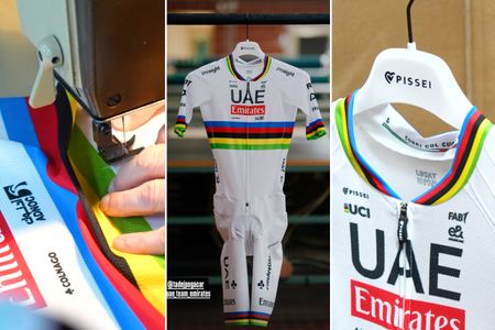 Tadej Pogačar's rainbow jersey