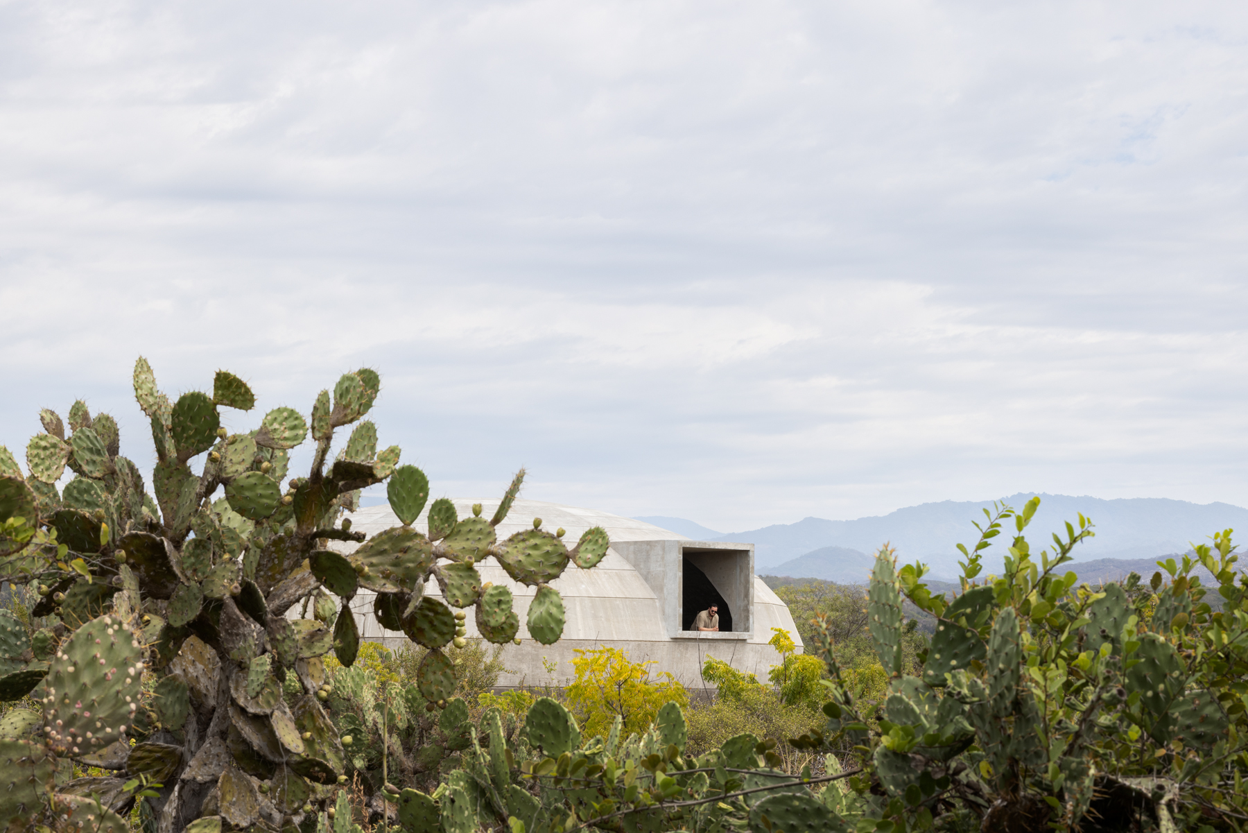 oval shaped Casa Wabi Mushroom Pavilion by OMA