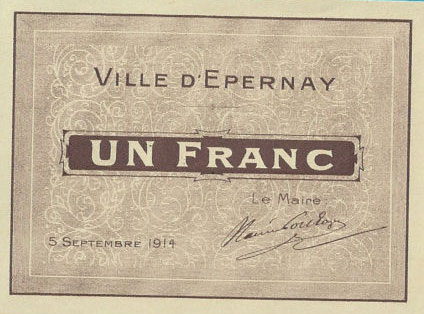 Epernay banknote 1914