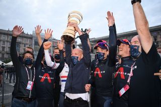 Brailsford celebrates Giro success in Milan