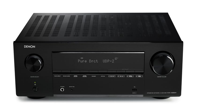 Front of a Denon AVC-X3800H AV receiver