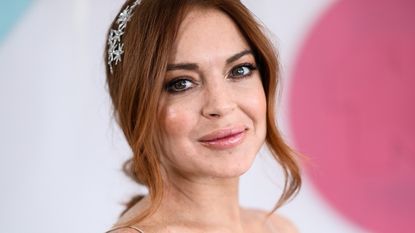 Lindsay Lohan attends the Channel 10 Marquee on Melbourne Cup Day at Flemington Racecourse on November 05, 2019 in Melbourne, Australia