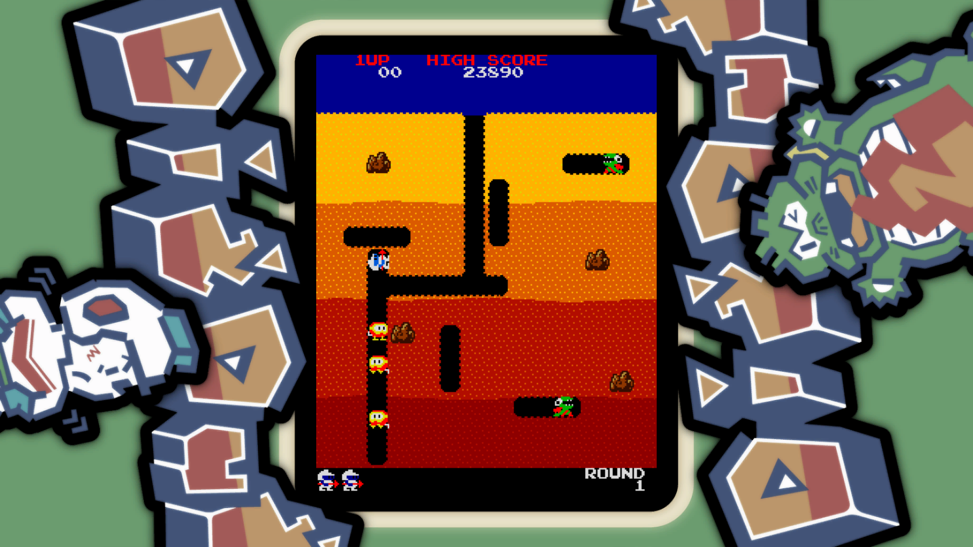 A modern presentation of the classic arcade game Dig Dug