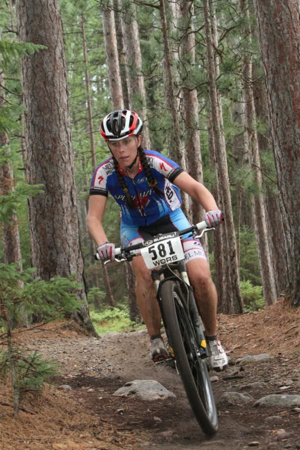 After losing contact with Abby Strigel, second place finisher Robin Williams (Mercy-Specialized) kept it consistent to hold off the chasing field.