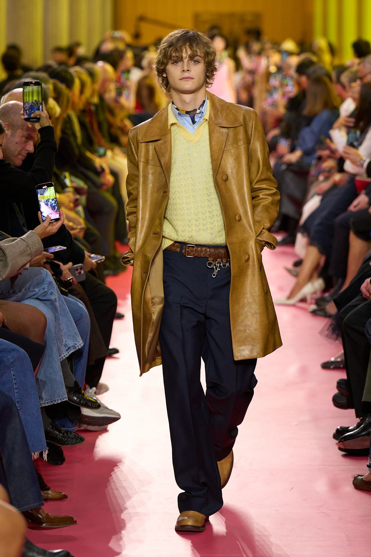 models on the Miu Miu Spring 2026 runway