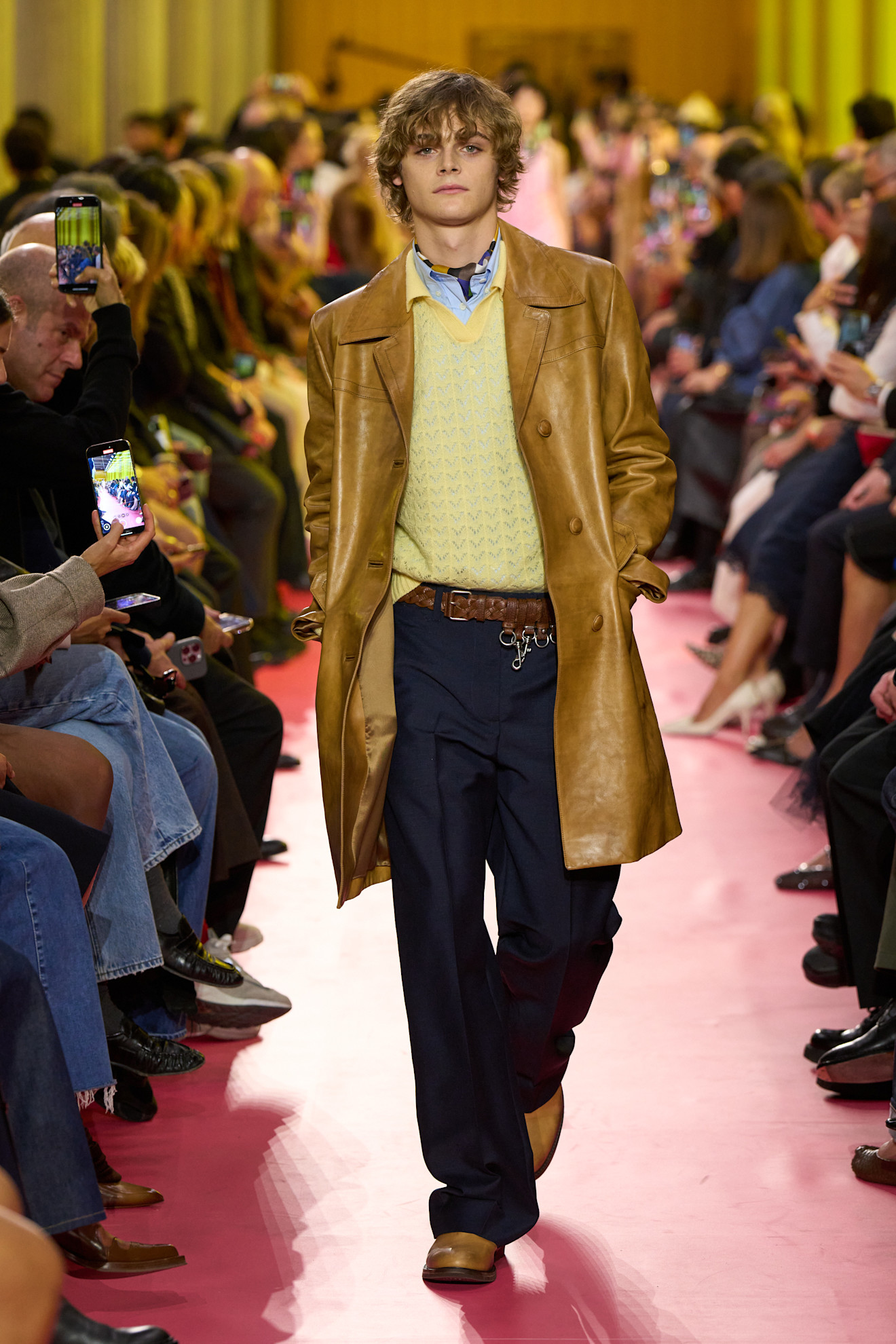 models on the Miu Miu Spring 2026 runway