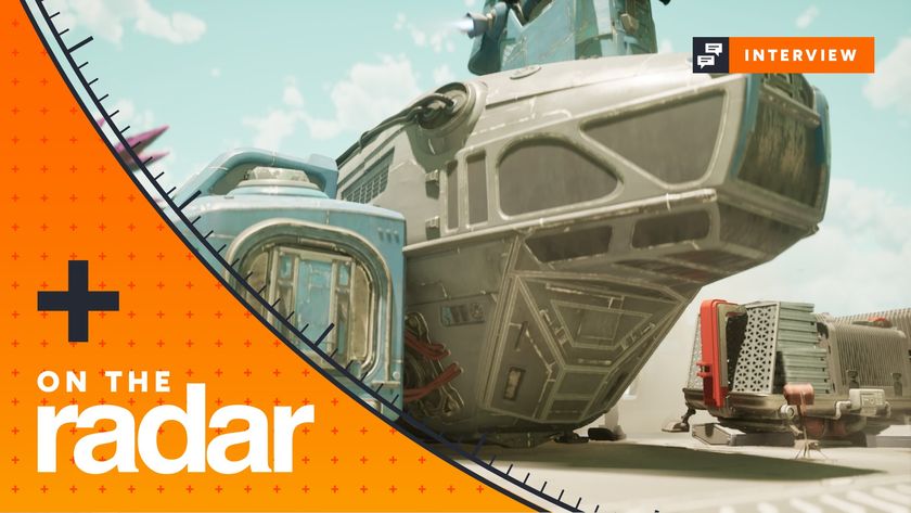 The Outer Worlds 2 screenshot of the Incognito ship surrounded by GamesRadar+&#039;s On the Radar interview banner