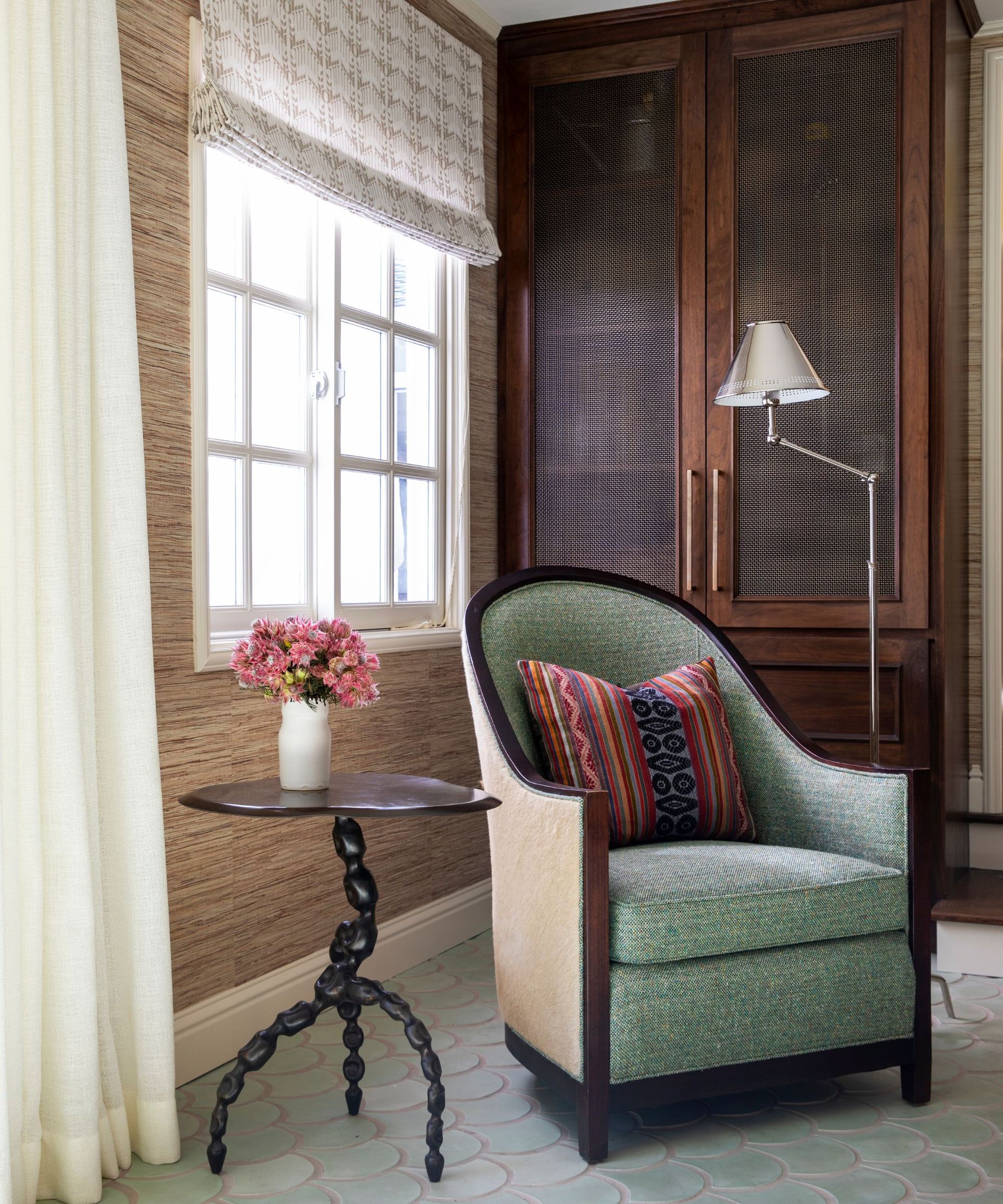 Armchair with dresser behind