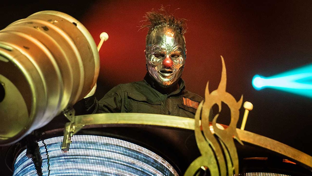 Slipknot&#039;s Clown onstage at Donington in 2019