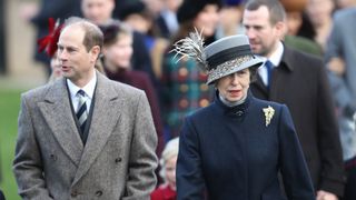 Prince Edward, Earl of Wessex and Princess Anne, Princess Royal attend Christmas Day Church service