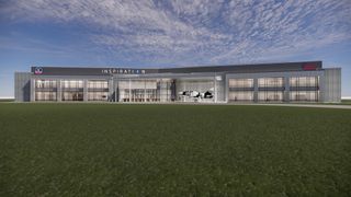 Artist's rendering of the exterior of the planned Inspiration4 Skills Training Complex at the U.S. Space & Rocket Center in Alabama.