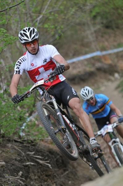 Tobias Spescha (Swiss National Team) rides toward 55th place.
