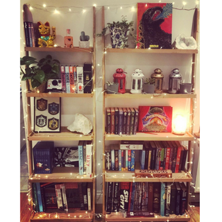 Decluttered bookshelf