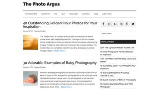 Photography websites: The Photo Argus