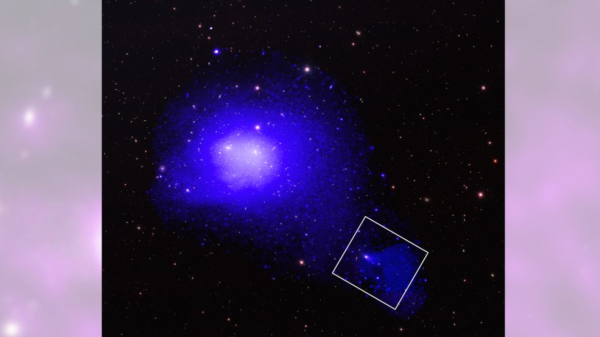 Enormous structure discovered near doomed galaxy group is the longest galactic 'tail' ever seen