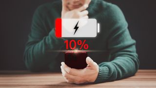 Smartphone battery low