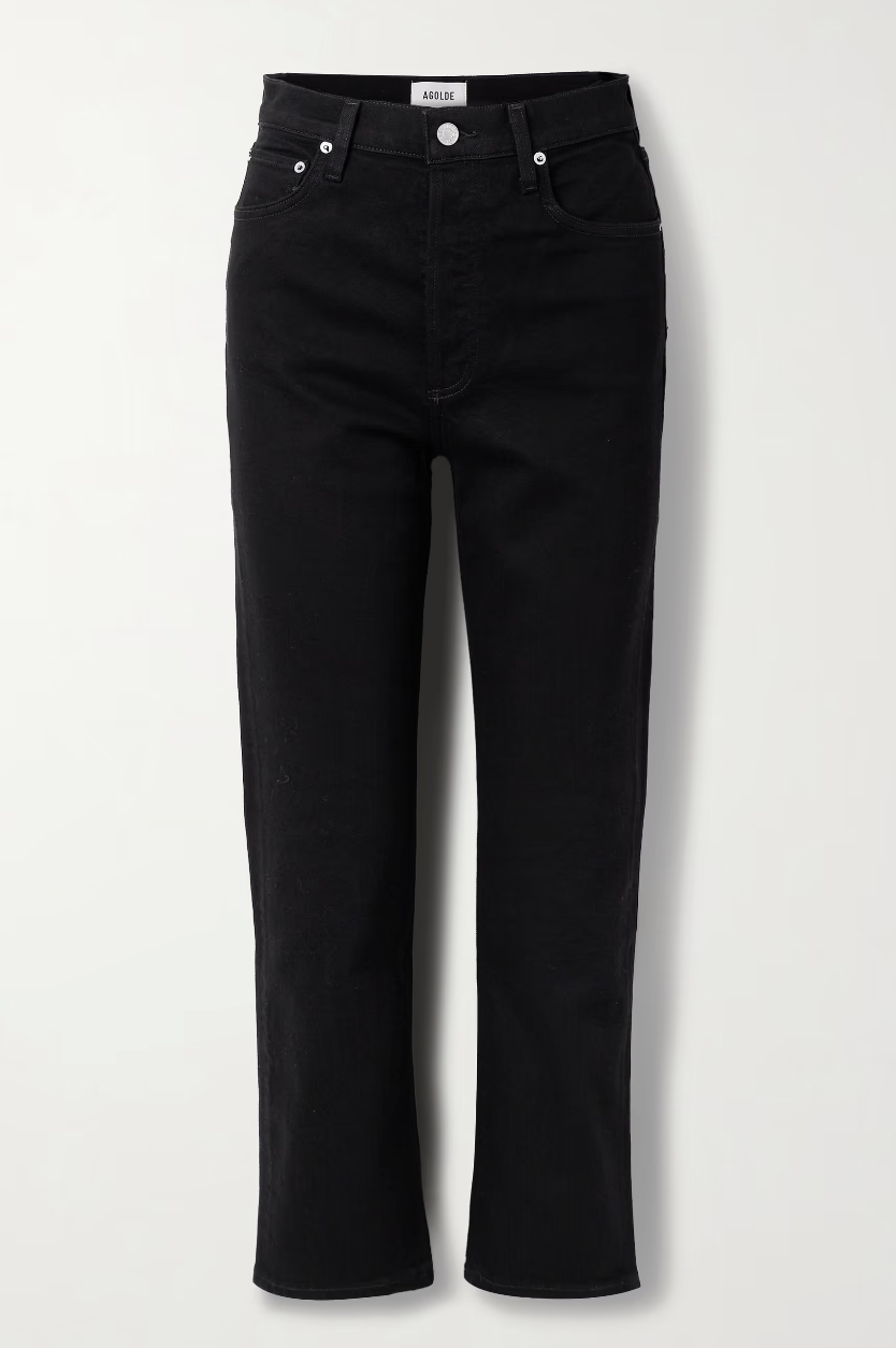 AGOLDE, '90s Pinch Waist cropped high-rise straight-leg jeans