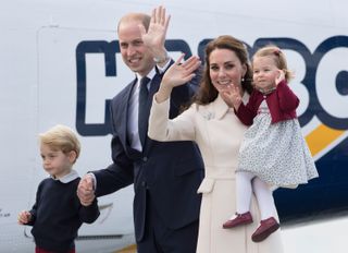 Prince William and Kate Middleton on a royal tour