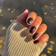 OPI black cherry chutney nails