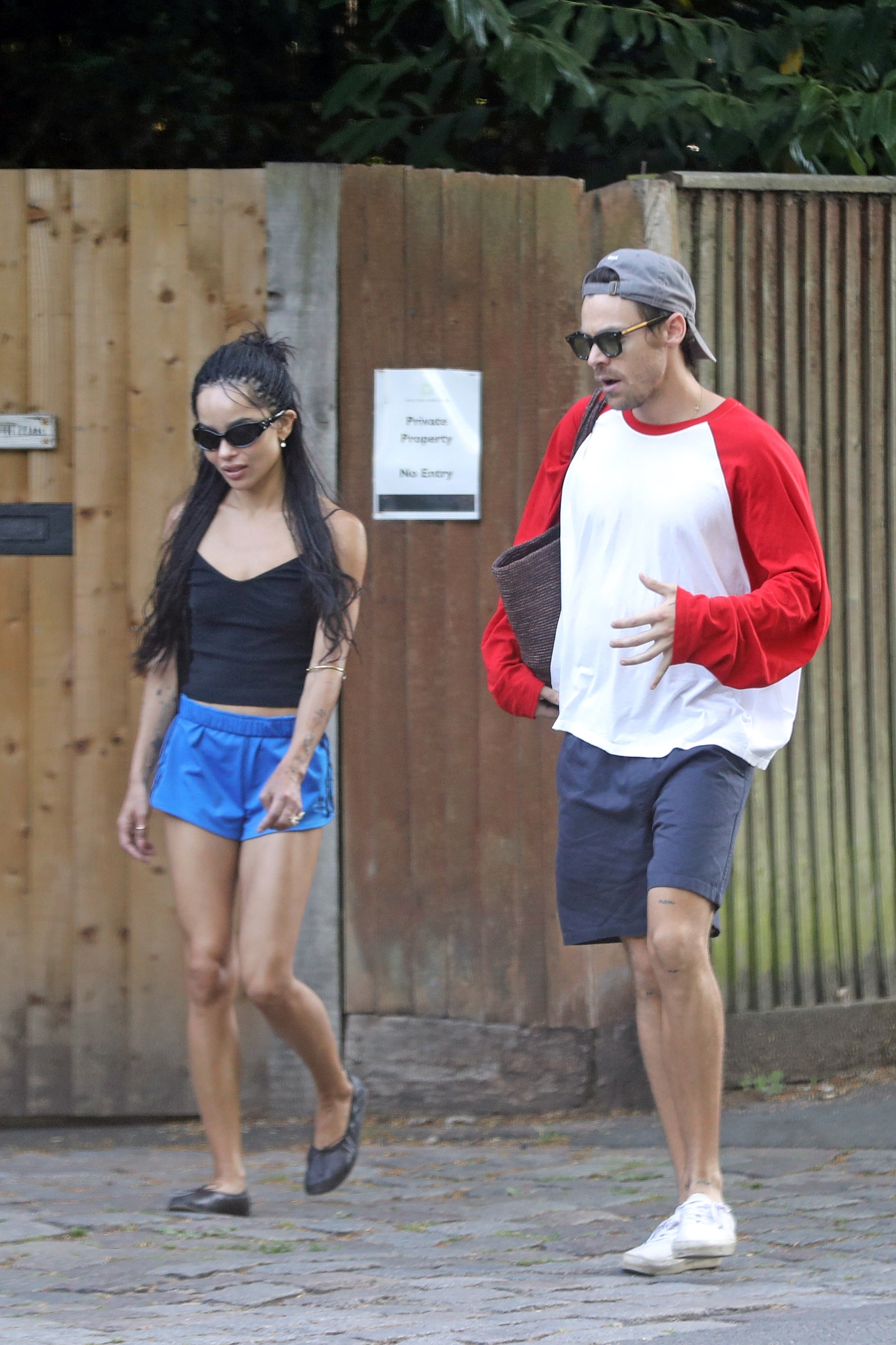 Zo&amp;euml; Kravitz styled the track shorts trend in July 2026