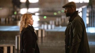 Claire (Ludivine Sagnier) and Assane (Omar Sy) meet up in Lupin part 3 episode 1