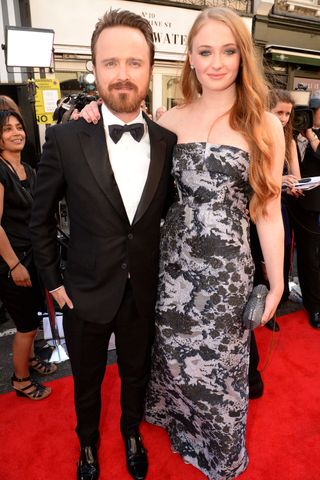Aaron Paul And Sophie Turner At The BAFTAs 2014