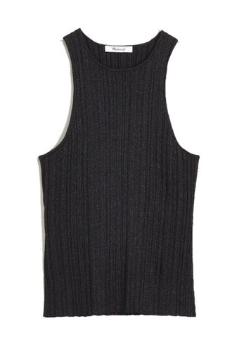 Madewell The Signature Shimmer Knit Cutaway Sweater Tank (Was $70) 