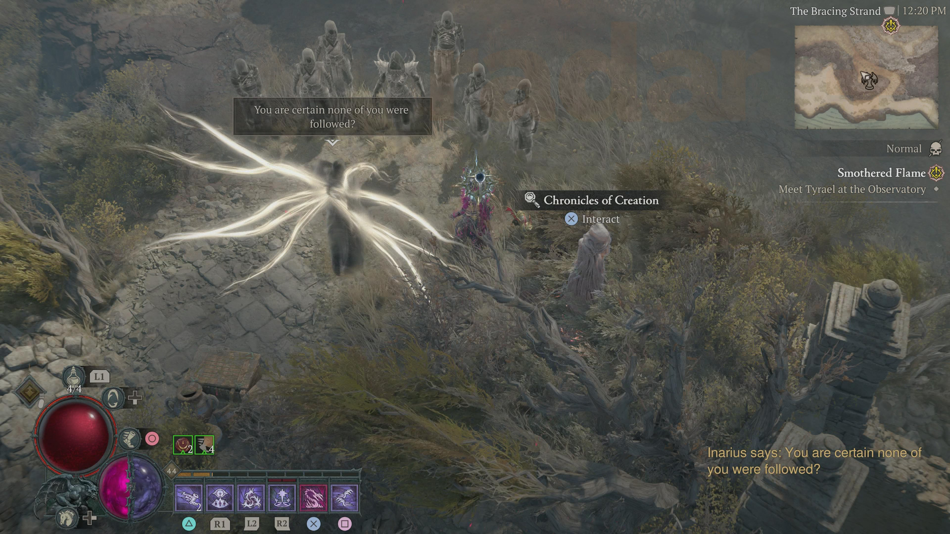 Observing a memory after claiming all Diablo 4 Chronicles of Creation in an area