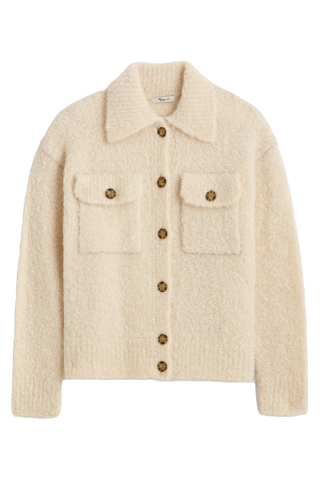 Madewell Bouclé-Knit Sweater Jacket (Was $158) 