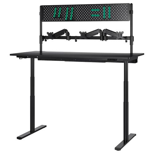 Malomrade Sit/stand Gaming Desk w/ Monitor Arms