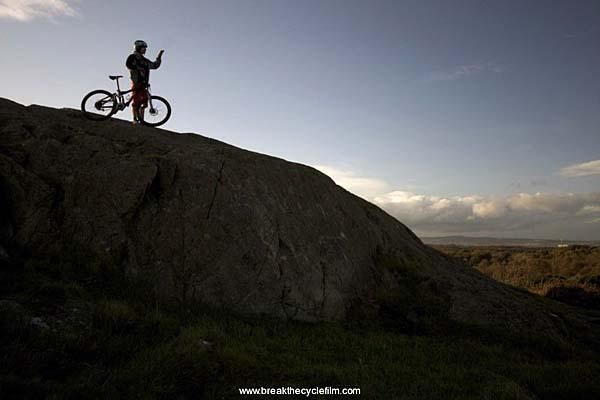 A rider prepares for a Break the Cycle shoot.