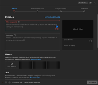 Subir vídeo a Youtube 4
