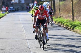 NINOVE, BELGIUM - FEBRUARY 26: Victor Campenaerts of Belgium and Team Lotto Soudal competes during the 77th Omloop Het Nieuwsblad 2022 - Men's Race a 204,2km race from Ghent to Ninove / #OHN22 / @FlandersClassic / #WorldTour / on February 26, 2022 in Ninove, Belgium. (Photo by Vincent Kalut - Pool/Getty Images)