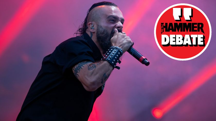 Killswitch Engage singer Jesse Leach performing onstage in 2023