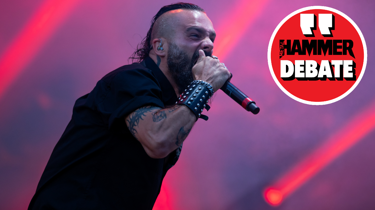 Killswitch Engage singer Jesse Leach performing onstage in 2023