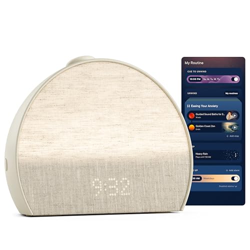 Hatch Restore 3 Sunrise Alarm Clock, Sound Machine, Smart Light (putty) - White Noise, Screen-Free Sleep Routine
