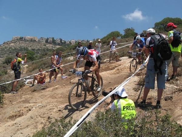Martin Fanger (Switzerland) had bad luck and flatted himself out of the top three.