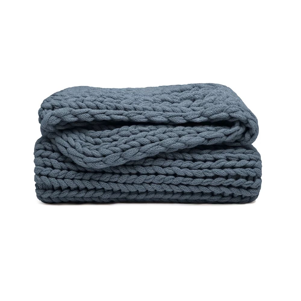Eucalyptus Oversized Chunky Hand-knit Throw